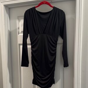 Chic Black Long Sleeve Cocktail Dress